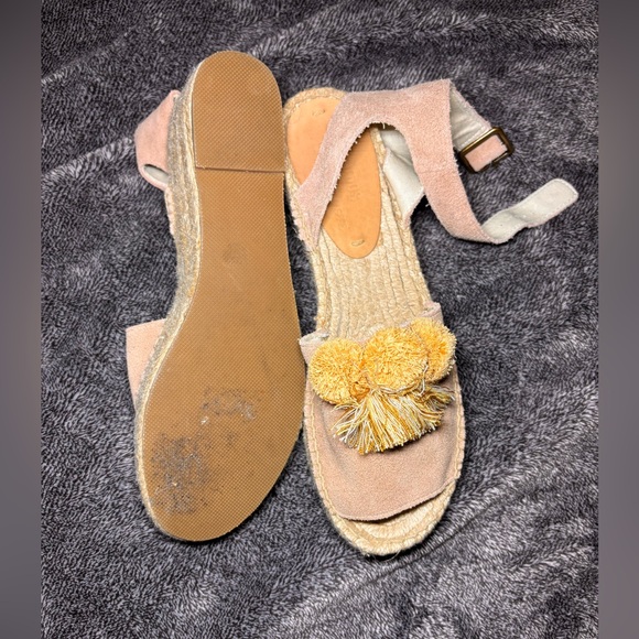 Soludos X Anthropologie Tan Espadrille Wedges - Picture 7 of 7